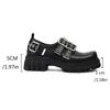 Rock Oxfords Gothic Round Toe Platform Goth Shoes Punk Metal Buckle Women's Thick Bottom Belts Pumps Chunky High Heels Plus Size