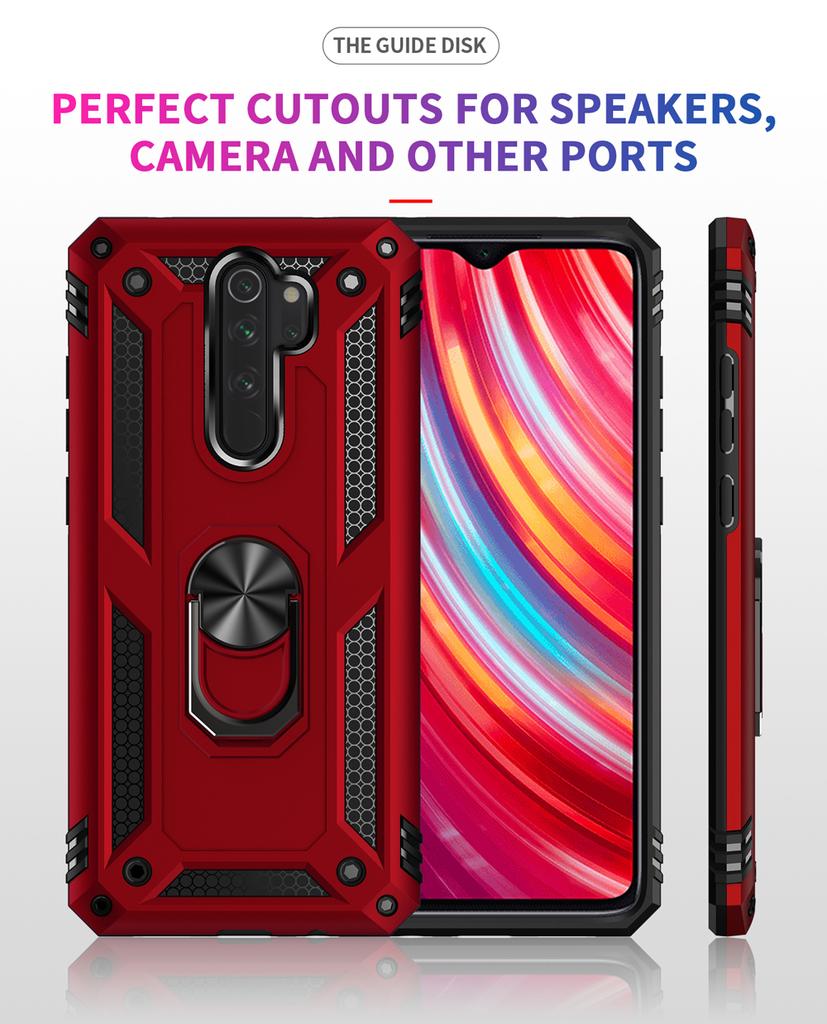 Armor Rugged Fundas Note 8T Cover for Xiaomi Redmi Note 9S 7 8 9 Pro Max K20 K30 Pro 7A 8A Case Shockproof Ring Holder Shell