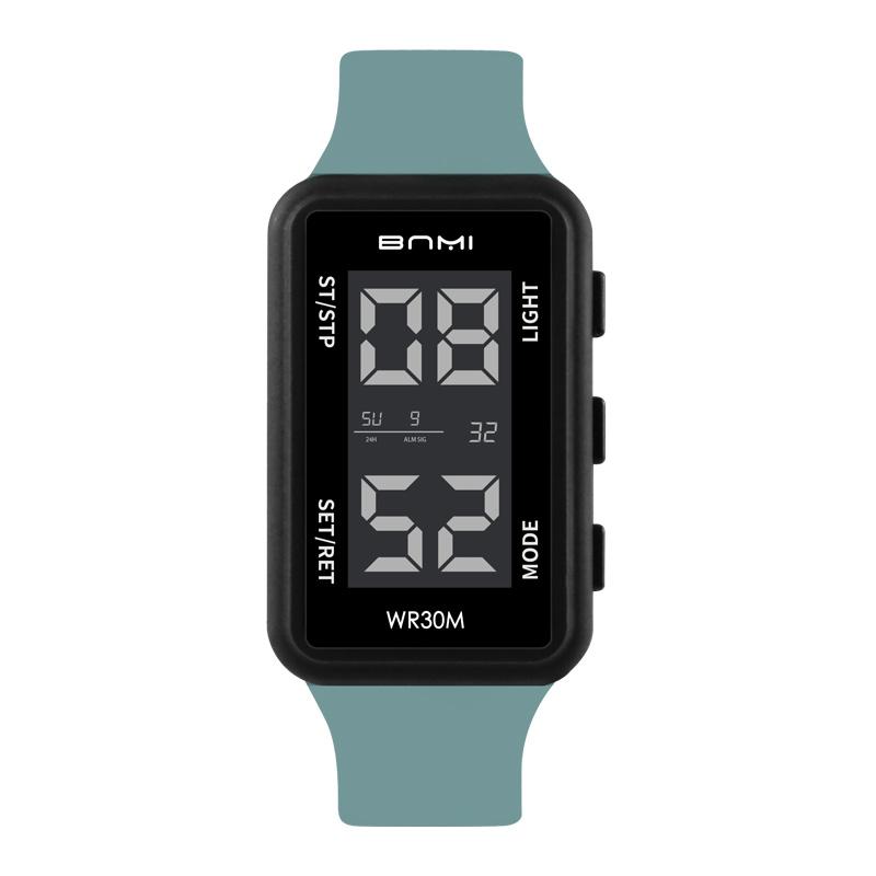 Multifunctional Rectangular Men's Electronic Watch 30m Waterproof Alarm Clock LED Display Sports Watch Man Digital Wristwatches