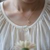 Sterling Tone Gold Tone Plated Pearl Necklaces Female Moon Shape Pendant Ins Wild Niche Clavicle ChainTrendy Necklaces