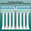 4-20pcs Replacement Toothbrush Heads Compatible with Philips Sonicare and More Click-on Electric Toothbrush Handles ,White