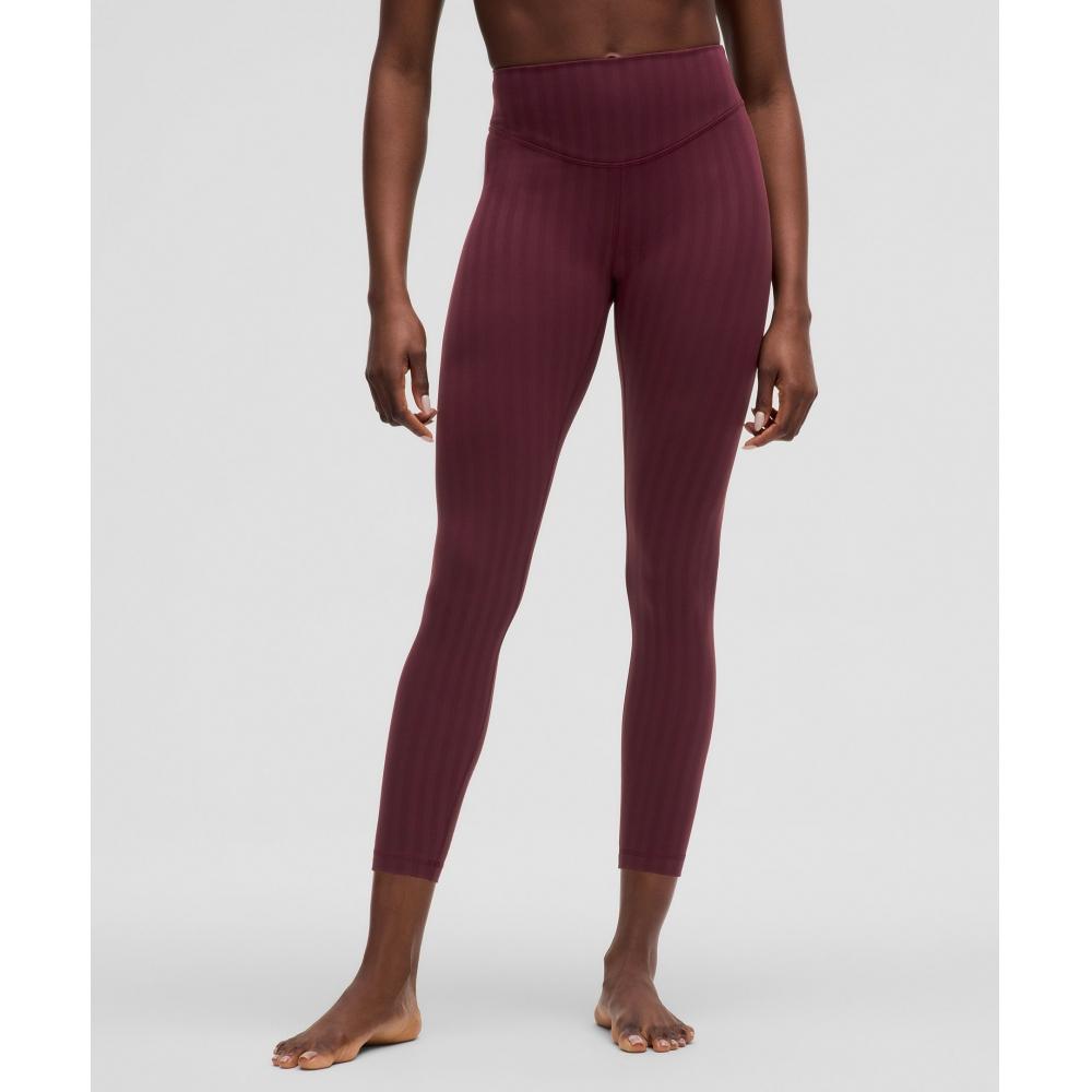 

Lululemon WUnder Under High Rise Tight 25 Tonal Stripe Garnet 0