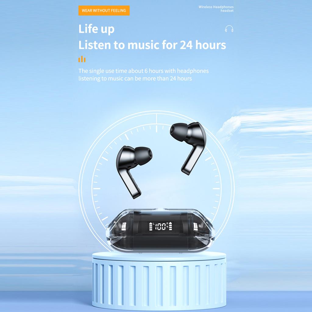 Sluchátka do uší BT 5.3 Wireless BT Clear Cover Headset