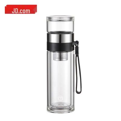 Jingdong Zao Double-Layer Glass Tea Infuser Bottle