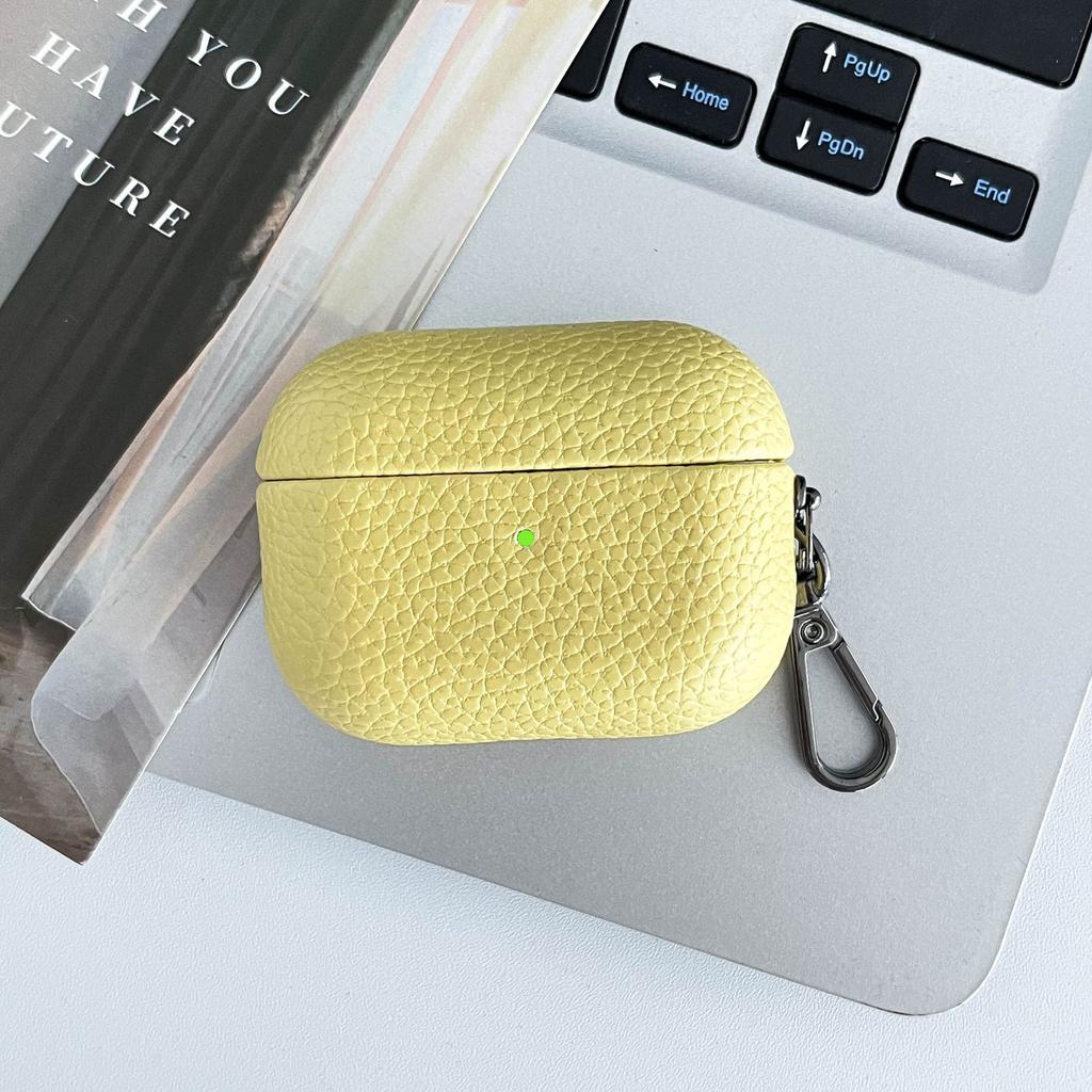 High End Business Bluetooth Earphone Case For Apple AirPods 1 2 3 4 Pro 2 3 Retro Litchi Texture Leather Protect Headphone Cover