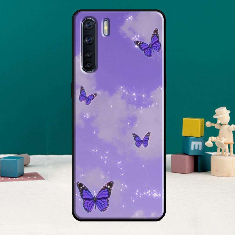 Cute Butterfly Phone Case For Oppo A17 A18 A38 A58 A78 A98 A79 A40 A60 A80 A16 A76 A96 A15 A74 A94 A54 A77