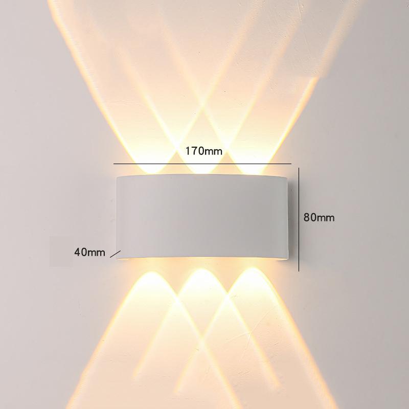 Alluminum LED Wall Lamp 4W/6W/8W IP65 Waterproof Wall Porch Lights Outdoor Lighting Garden Sconce Lamp 85-265V for Bedroom Home Decor