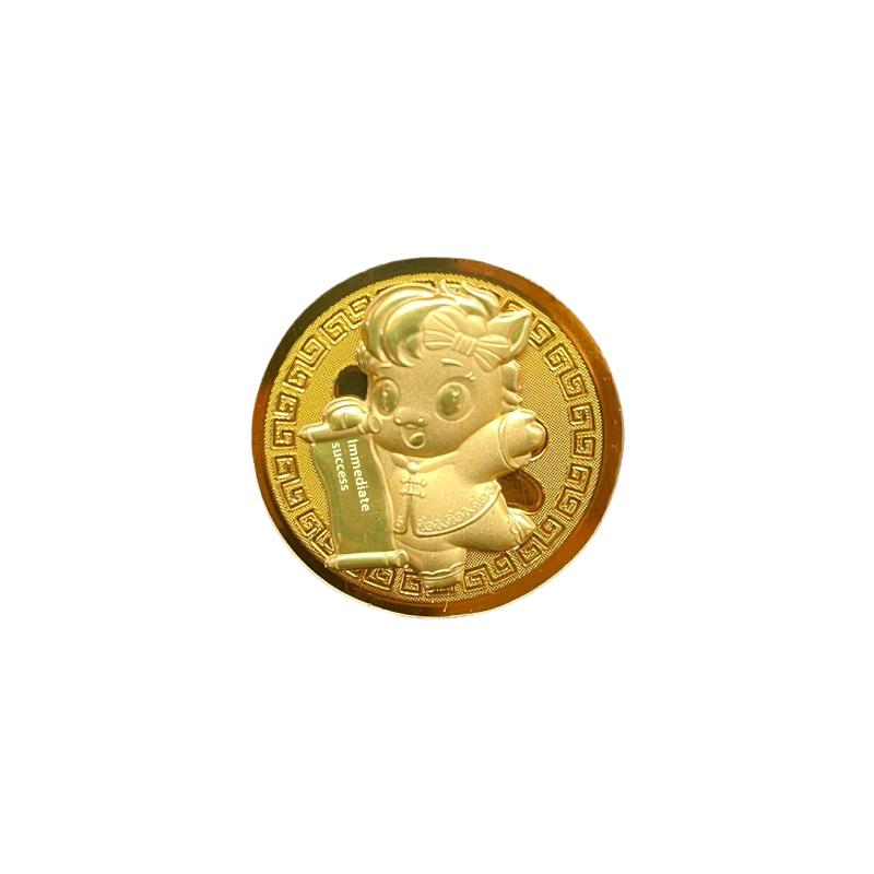 42mm Horse Cartoon Coins; Traditional Chinese Collectibles; Perfect 2026 New Year Gift