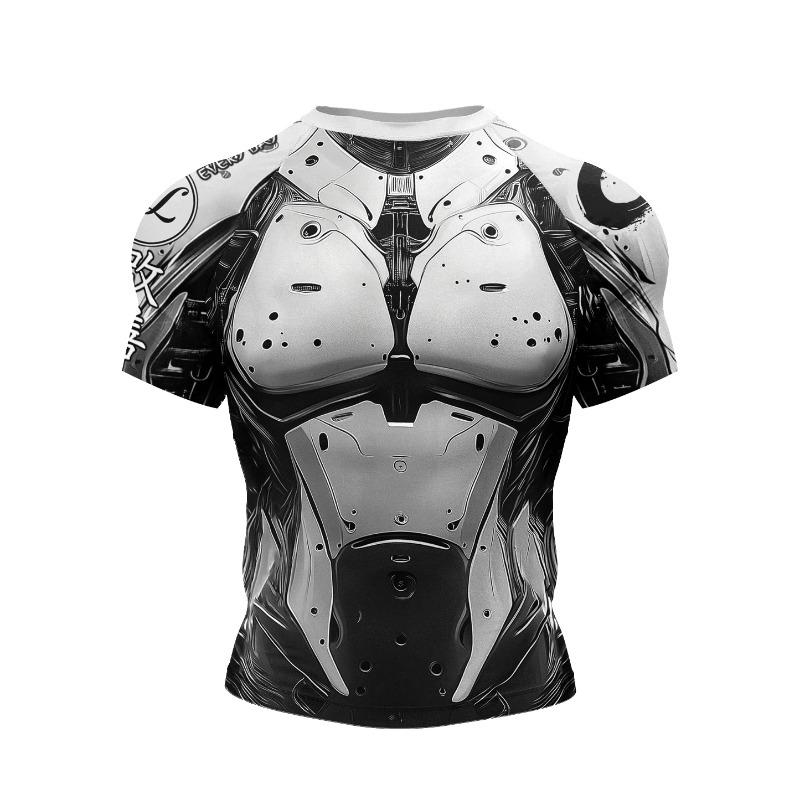 Heißer Verkauf 3D-bedruckter MMA BJJ Rash Guard Kompressionsshirt für Grappling Wrestling Tägliche MMA BJJ No-Gi Fitness-T-Shirts