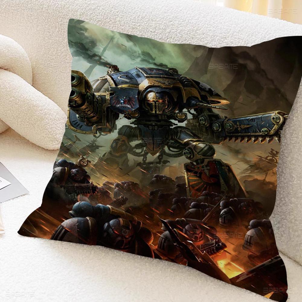 Game W-Warhammers Cushion Cover Car Throw Pillow Case For Sofa Car Christmas Gift 40x40cm 45x45cm