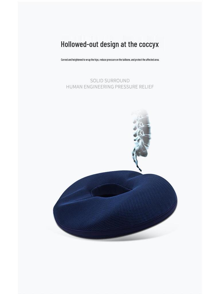 Ademend Visco-elastisch Kussen voor Kantoorstoel en Auto - Verlicht Ongemak door Lang Zitten