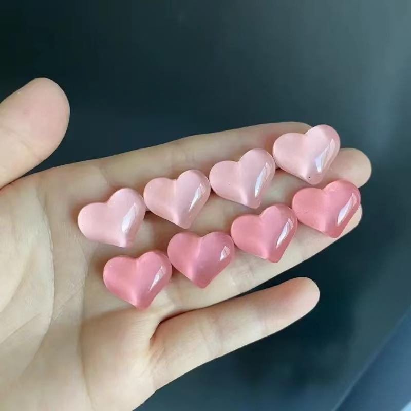 Transparent Heart Shaped Fridge Magnets 10pcs Simple Stylish Memo Board Stickers DIY Mini Home Fridge Decoration Accessories