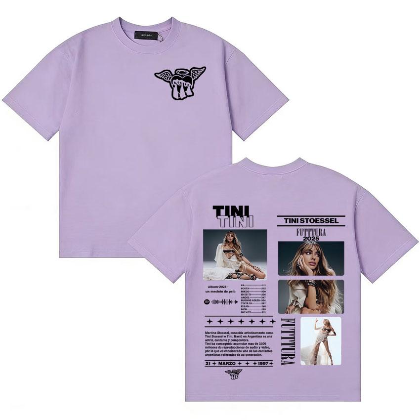 Singer TINI STOESSEL Futtura Harajuku Merch Tee Shirts Unisexs Women Short Sleeve Tshirts Fashion Streetwear ONeck Cotton Tshirt