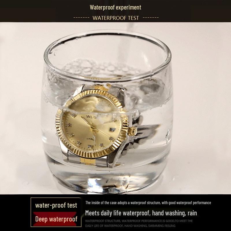 Wolis Waterproof Quartz Couple Watches - Elegant Men's and Ladies' Wristwatches