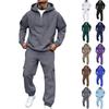Men's Color Utility Sweatshirt Set - Casual Athletic Sports Track Suit for Daily Wear