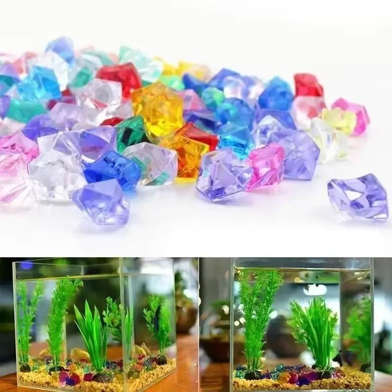 Acrylic Simulation Transparent Crushed Ice Stones Colorful Crystal Fish Tank Landscape Decor Materials DIY Handmade Accessories