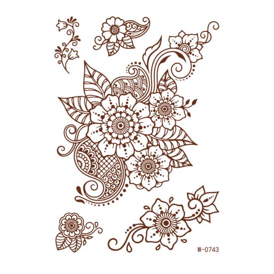 Waterproof Tattoo Stickers Middle Eastern Lace Temporary Tattoos for Women Adults Adhesive Body Art Stickers