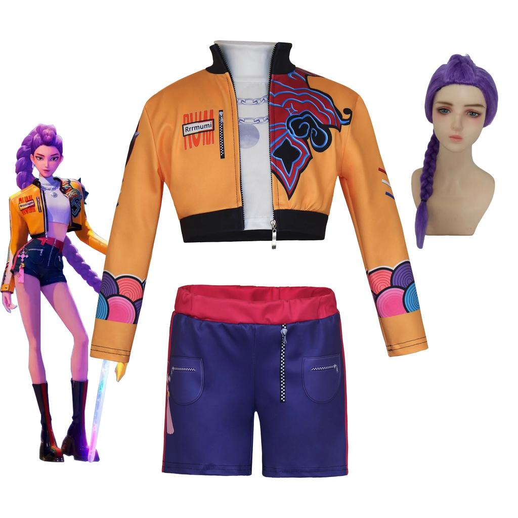 Dětské Cosplay Kostýmy Lovců Démonů pro Dívky Zoey Mira Rumi Fantasy Roleplay Oblečení Kpop Halloween Karnevalové Párty Obleky
