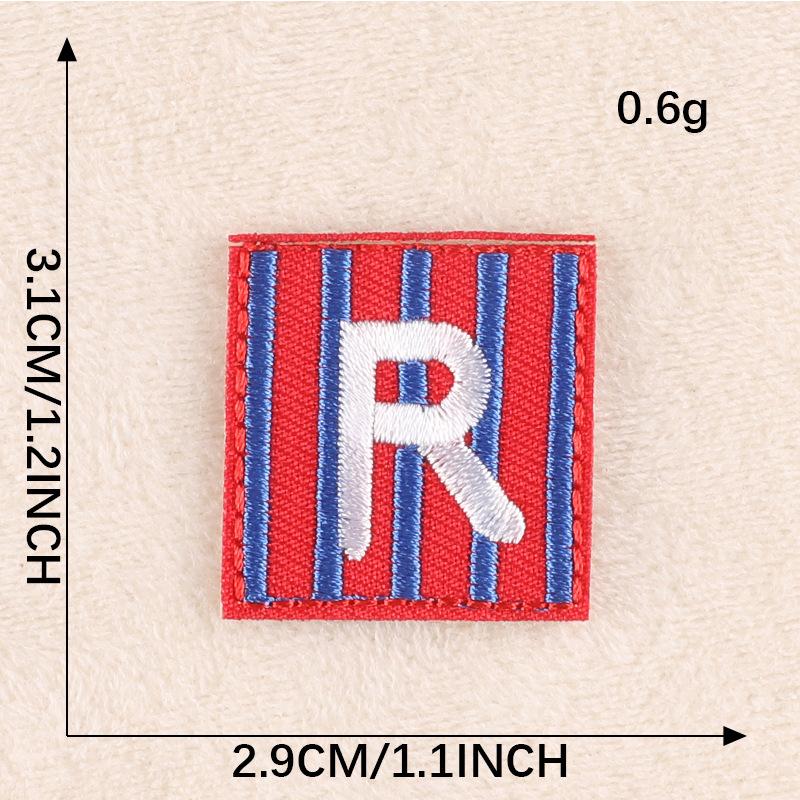 Duoku English Alphabet Cloth Sticker Computer Embroidery Label Small Patch Clothing Textile Accessories Embroidery Sticker