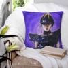 Wednesday Addams Halloween Gothic Pillowcase Soft Fabric Cushion Cover Decor Throw Pillow Case Cover Home Square 40X40cm