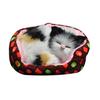 3D Simulation Sleeping Cat Nesting Cage Plush Doll Home Decoration Kids Gift