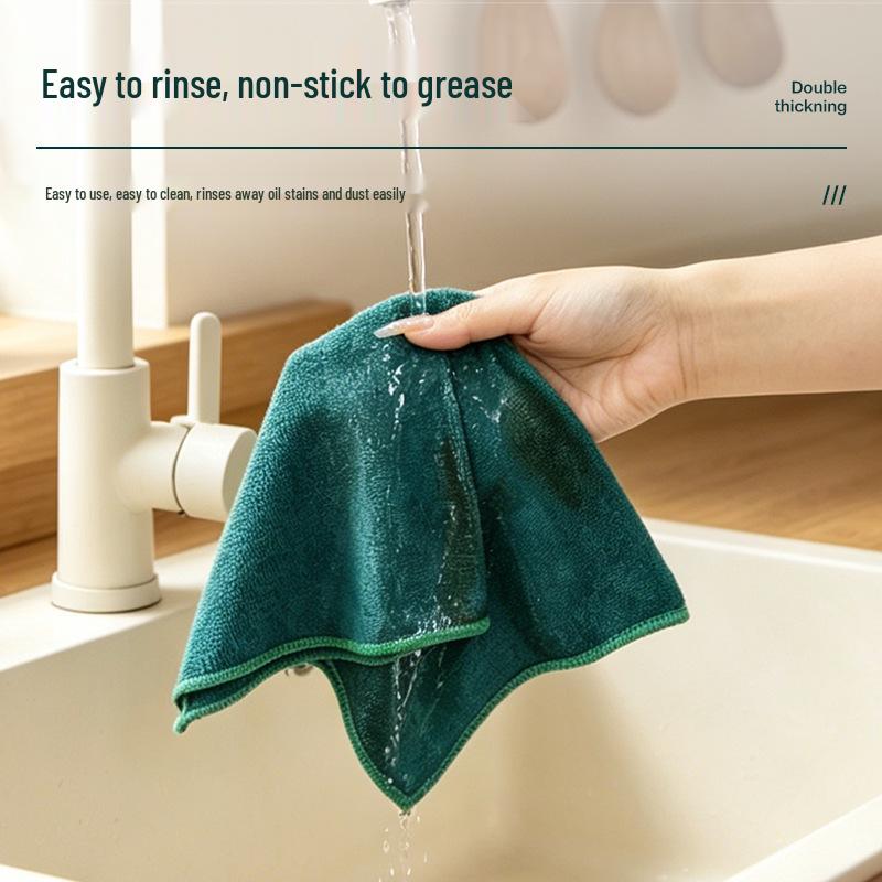 Laser-Engraved Lint-Free Absorbent Cleaning Cloth for Glass and Mirrors - Thickened & Streak-Free Style
