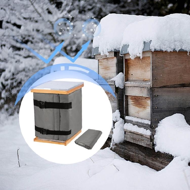 Beekeeping Winter Survival Insulated Thermal Blanket Cover Windproof Design 600D Tear Resistant Fabric Rain Snow Defense