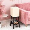 Press Type Trash Can with Wheels Rolling Garbage Dustbin Household Removable Waste Basket