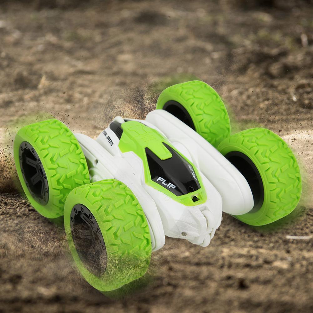 F125 2.4G RC Stunt Car Rotating Wireless Remote Control Car Model Children ToyGreen