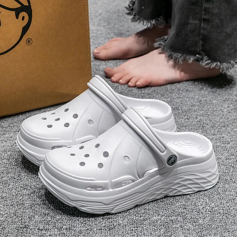 Fashion Fashion Platform Sandals for Women Thick Sole Non Slip Beach Sandals Woman Summer 2025 Lightweight Wedge EVA Clogs Garden Shoes