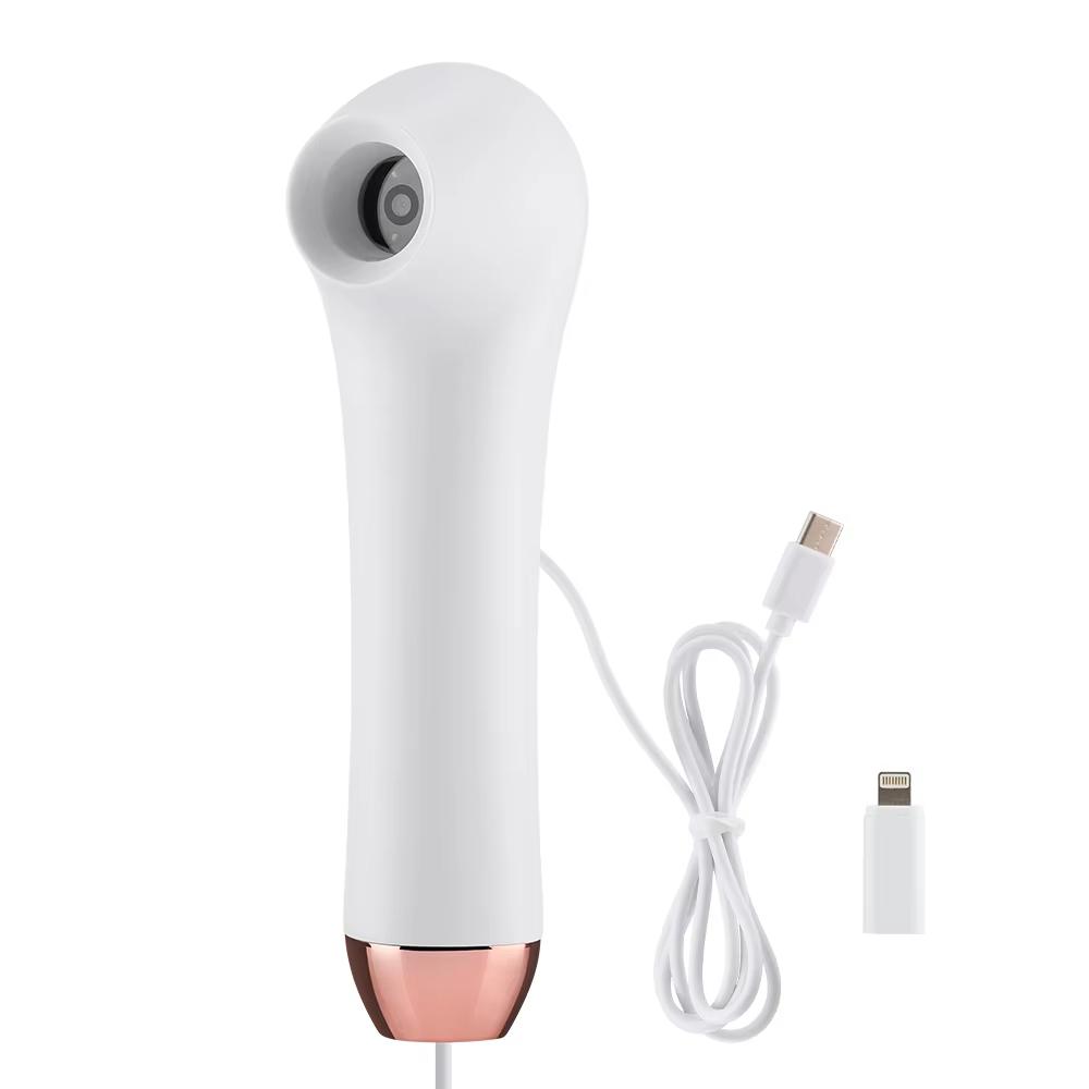 Detector de folículo capilar multifuncional para couro cabeludo, máquina de análise visual de pele HD, lupa, dermatoscópio, conexão para telefone e tablet