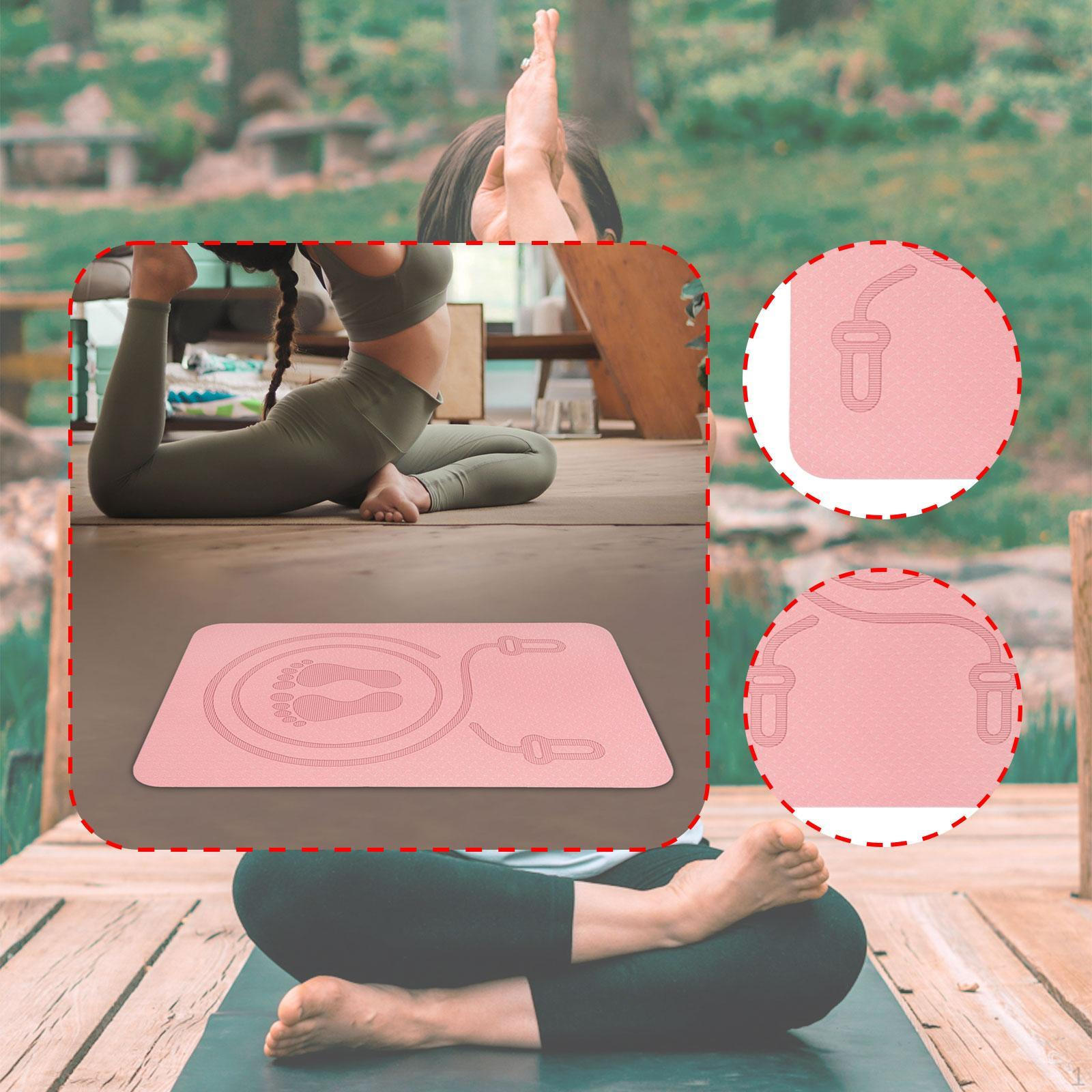 

Jump Rope Mat Anti Slip Workout Pad for Indoor Outdoor Protects Floor and 8mm Thick Shock рожевий