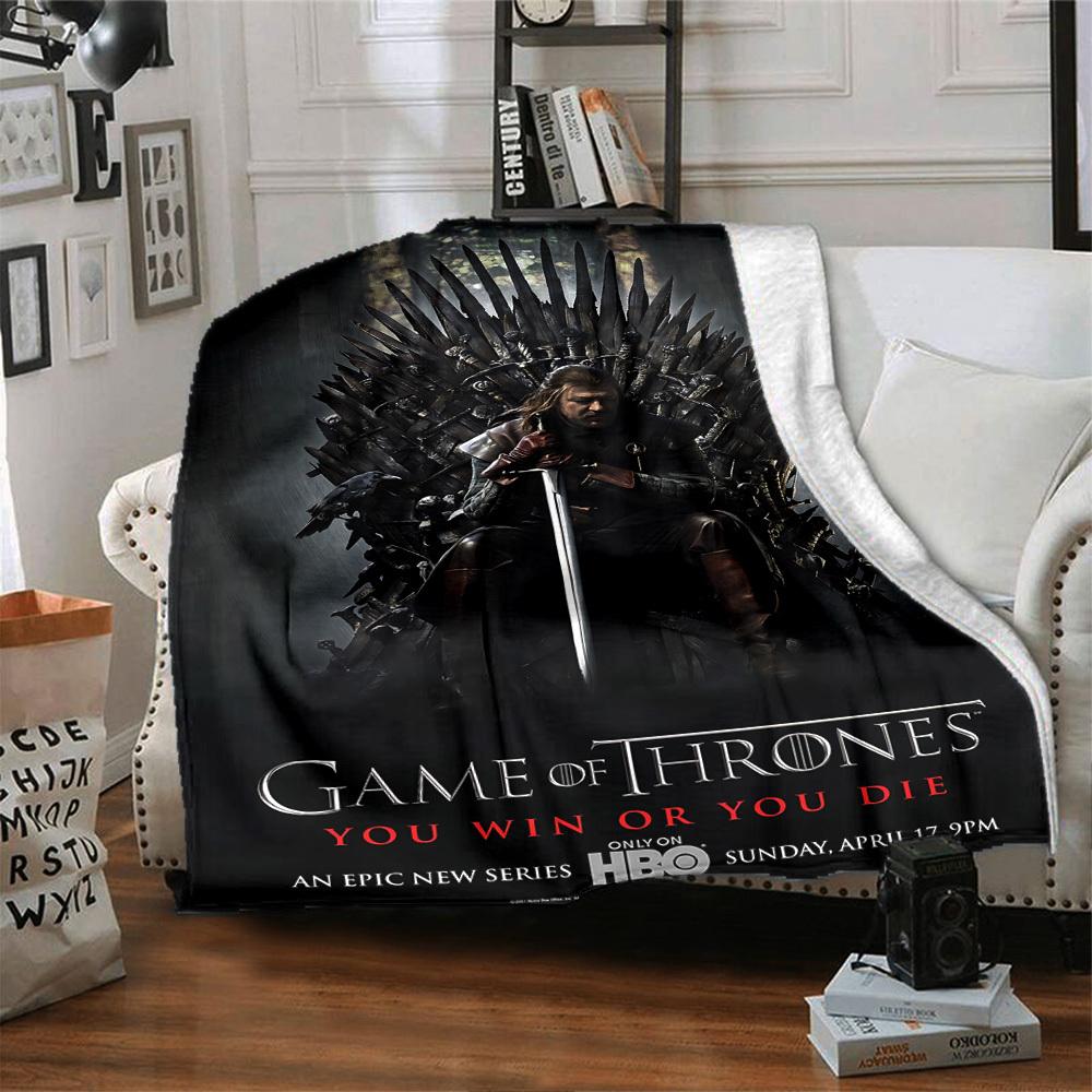 1pc Game of Thrones Flannel Blanket Soft Warm Throw for Home, Office, Travel, All-Season Cozy Bedding GiftL1177
