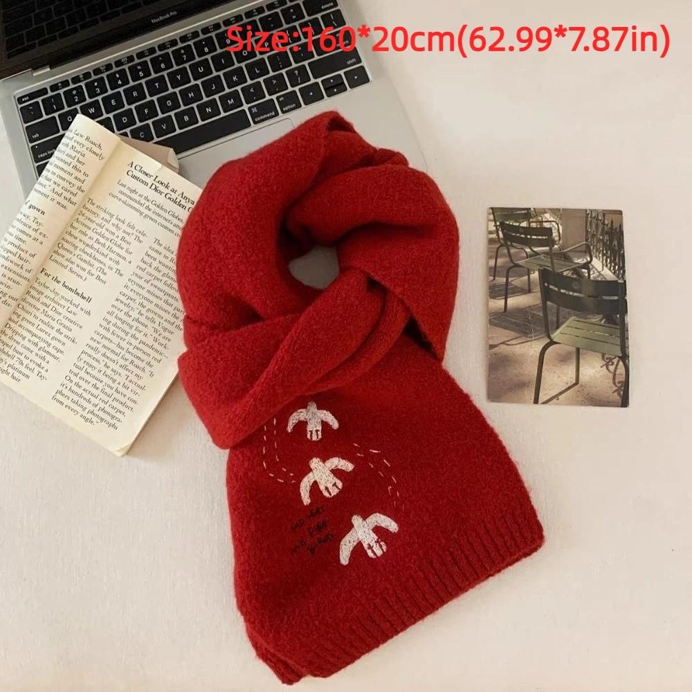 Warm Knitted Scarf Thickened Neck Scarf Fashion Winter Scarf Girls