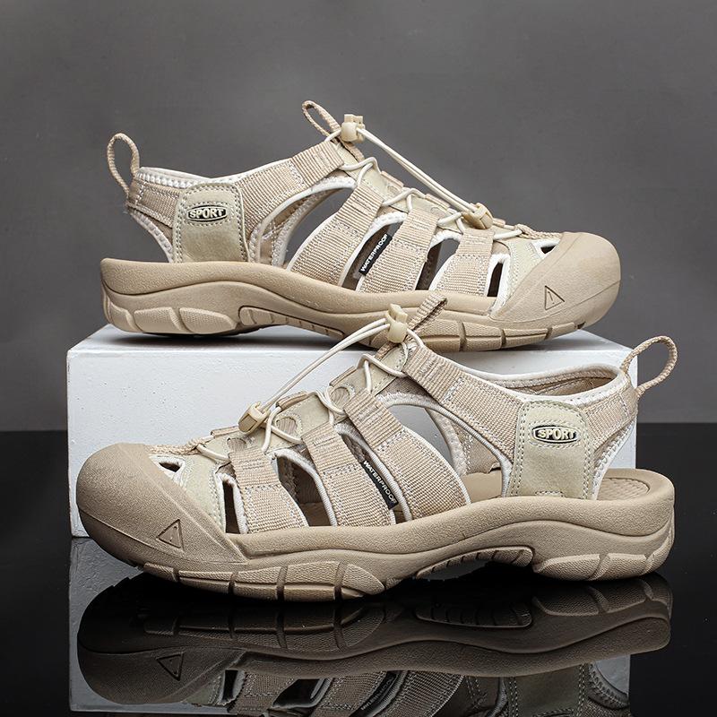 Sandals popular summer sandals men's thick-soled bag head men's beach shoes retracement shoes large size outdoor shoes