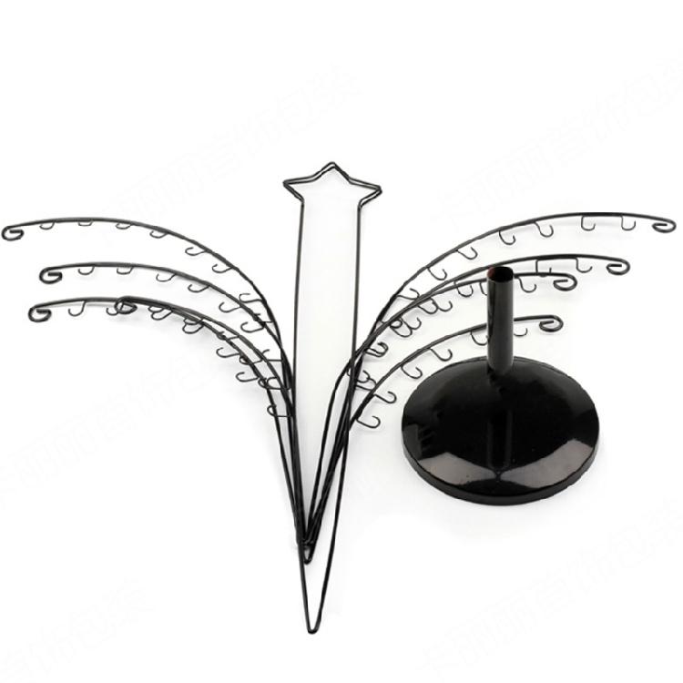 Sturdy Accessory Stand With 64 Hooks Multiple Hook Bracelet and Necklace Display Stand with Easy Assembly for Vendors