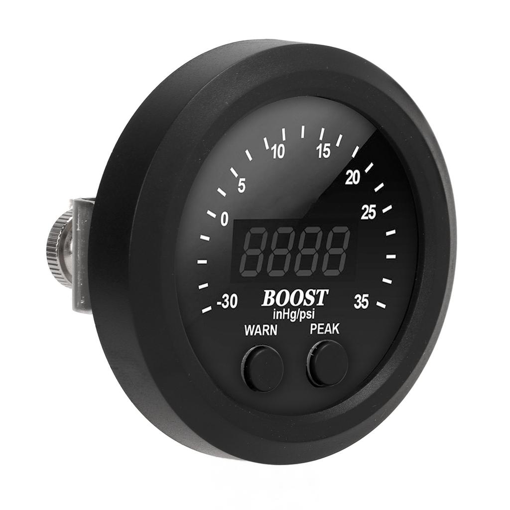 60mm2.4in Turbo Boost Gauge Kit 12V ?30?35PSI Turbo Pressure Gauge Digital Display with Sensor LED