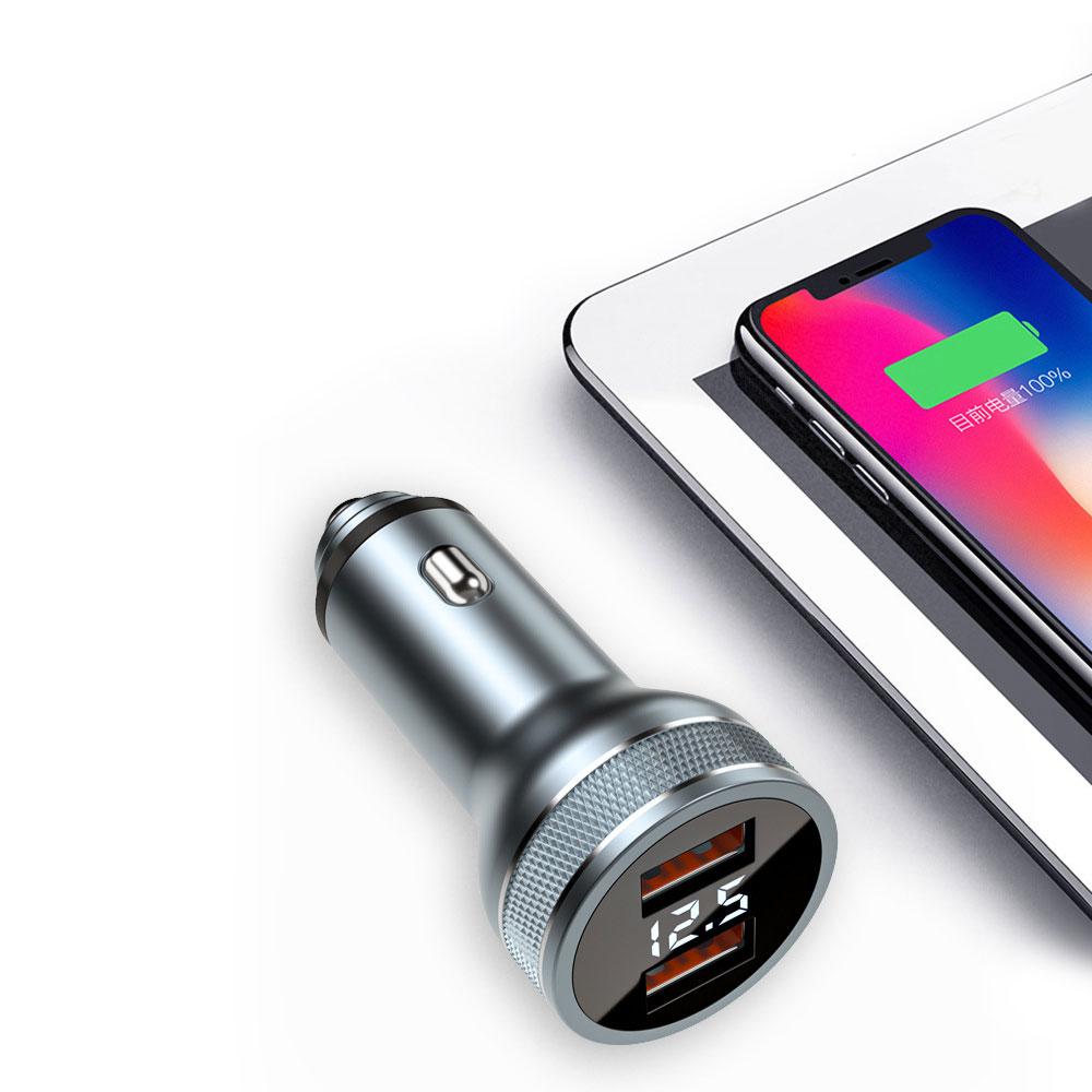 USB / Typ-C Autoladegerät Quick Charge 3.0 Schnelllade-Ladegerät für iPhone 13 Samsung Huawei Typ-C QC PD Handy-Ladegerät