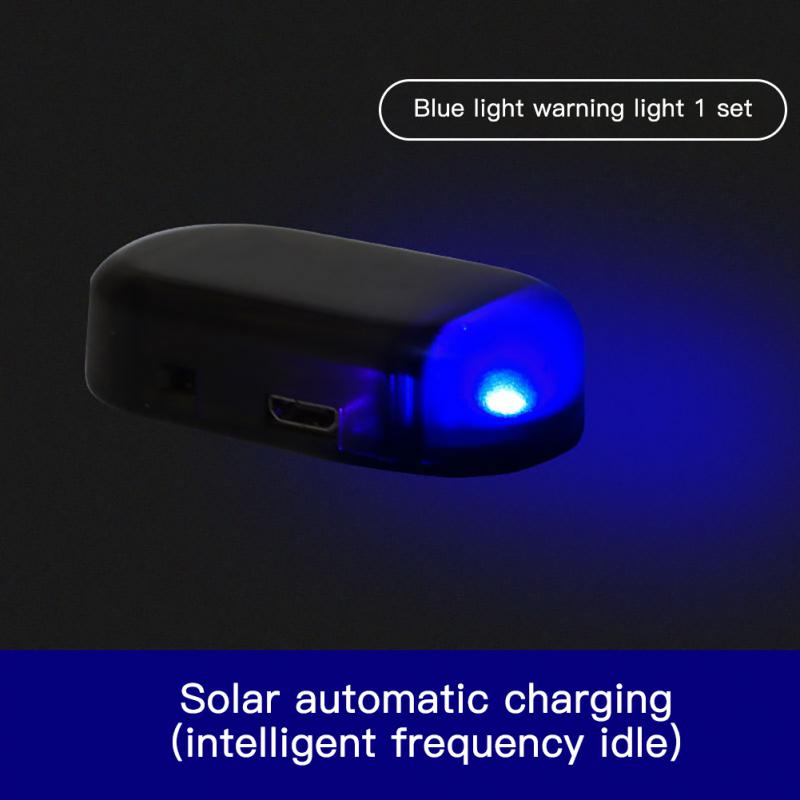 

2 шт. светодиодный фонарь безопасности на солнечных батареях, имитация автомобильного светодиодного предупреждающего света, беспроводной стробоскопический сигнал, противоугонная предупреждающая лампа