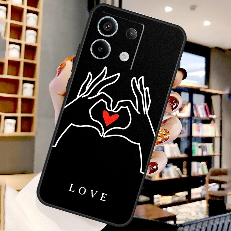 Hand Holding Moon Finger Heart For Xiaomi Redmi Note 14 Pro 9 10 11 12 13 15 Pro Plus Case For Redmi 15 15C 13C 12C 10C 14C