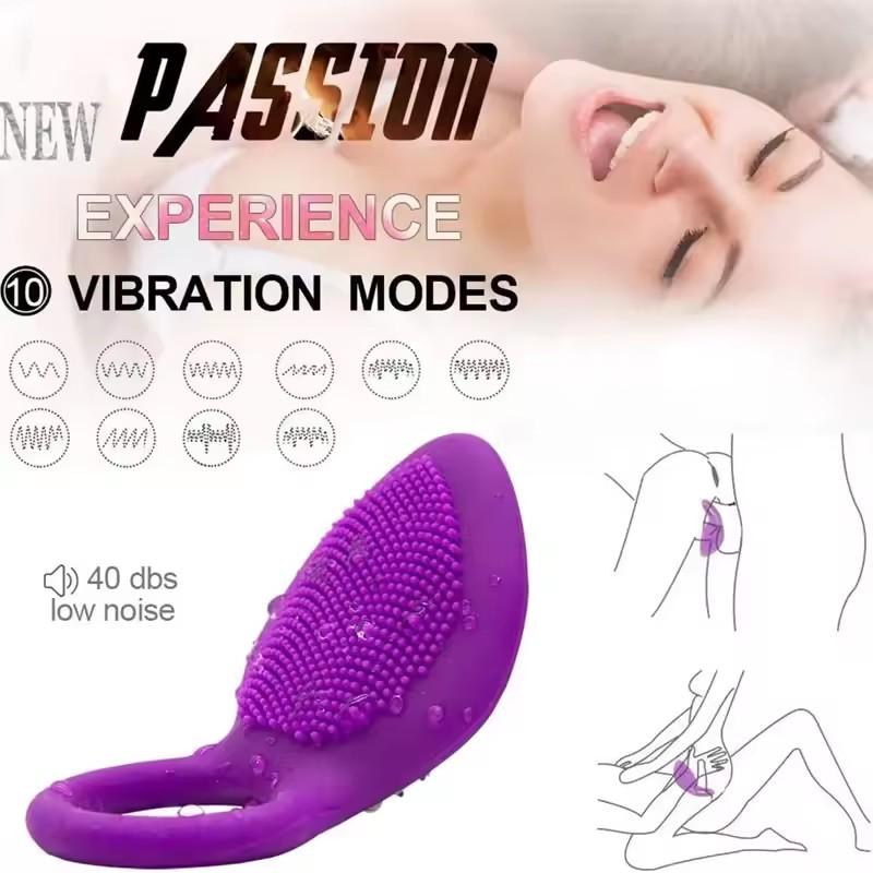 Penis Ring Vibrating Clitoris Stimulator G Spot Sex Toys for Couple Vibro Delay Lick Vagina Orgasm Lock Fine Sleeve Vibrator