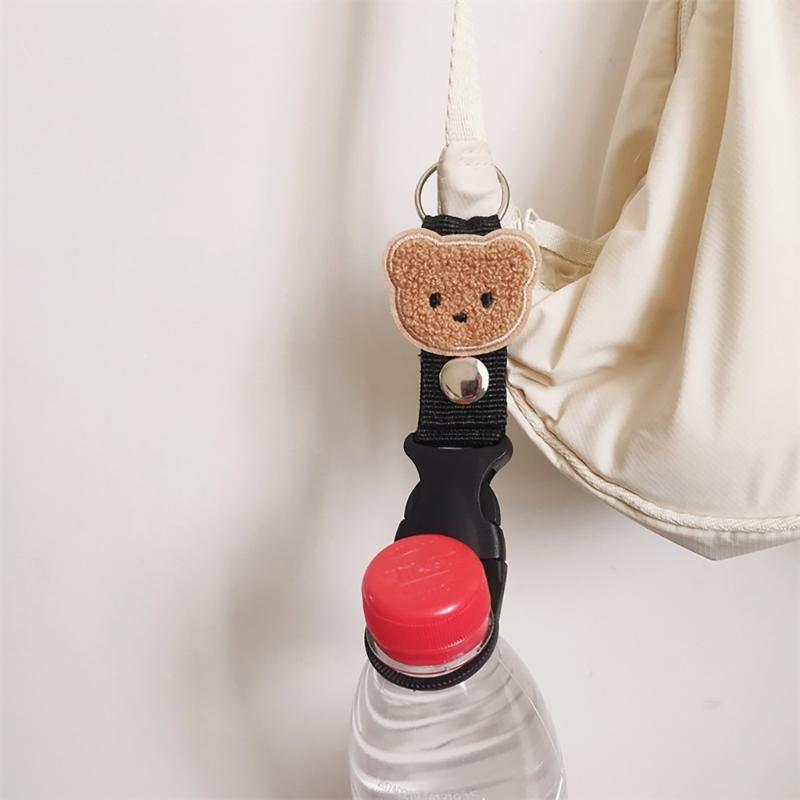 Water Bottle Buckle Clip Carabiner Embroidery Bottle Holder Belt Water Bottle Hook for Travel Hiking Water Bottle Clip