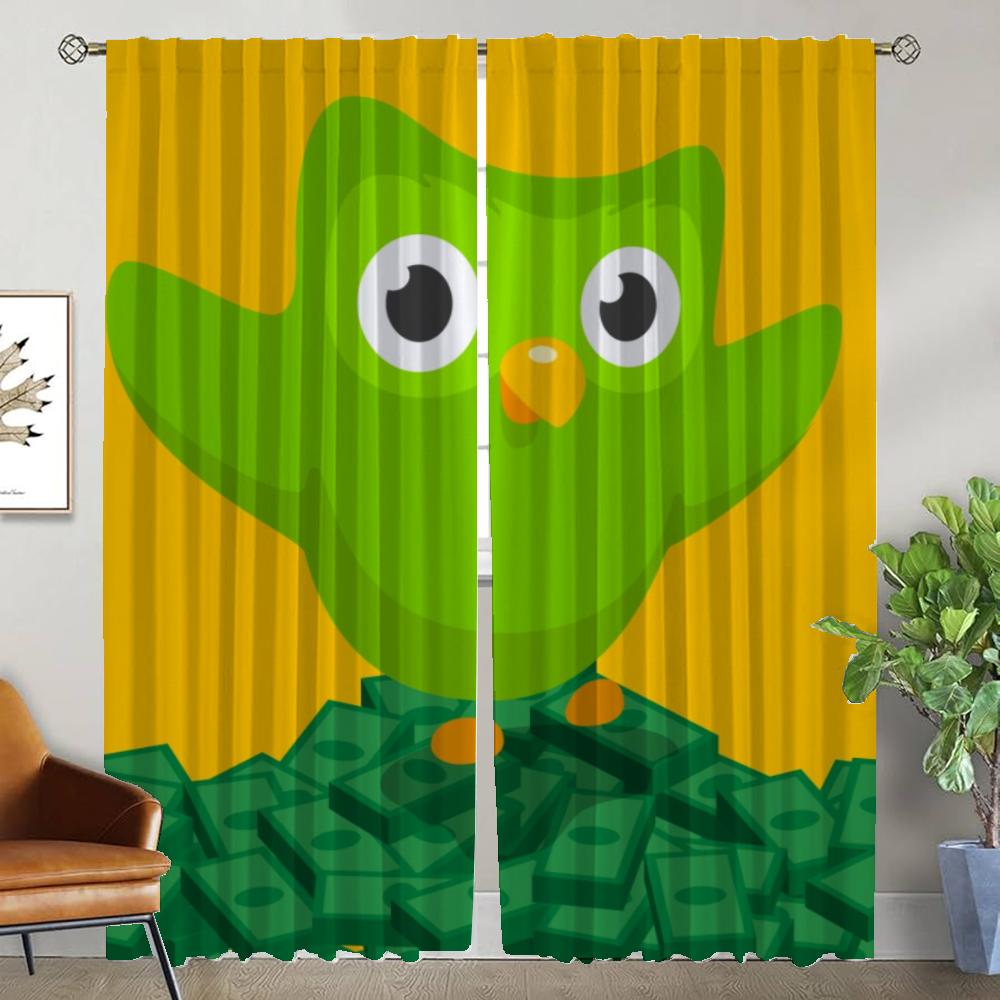

Curtains Bedroom Duolingos Window Curtain Room Panel Shades Partition Home Interior Halloween Decoration Made Of Polyester Decor W100*H130(CM)-Rod Pocket&2PCS