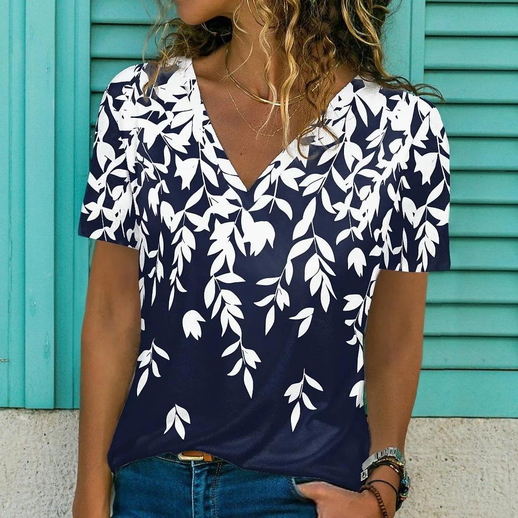 Summer T-shirt for Women Tops Women T-shirt Flower 3D Print Child Adult T-shirt Fashion Short Sleeve Casual Female Clothing