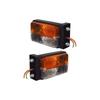 APSMOTIV Pair of Turn Signal Indicator Lights Side Marker with 12v Bulbs Suitable for Case IH, Massey Ferguson Tractor, McCormick