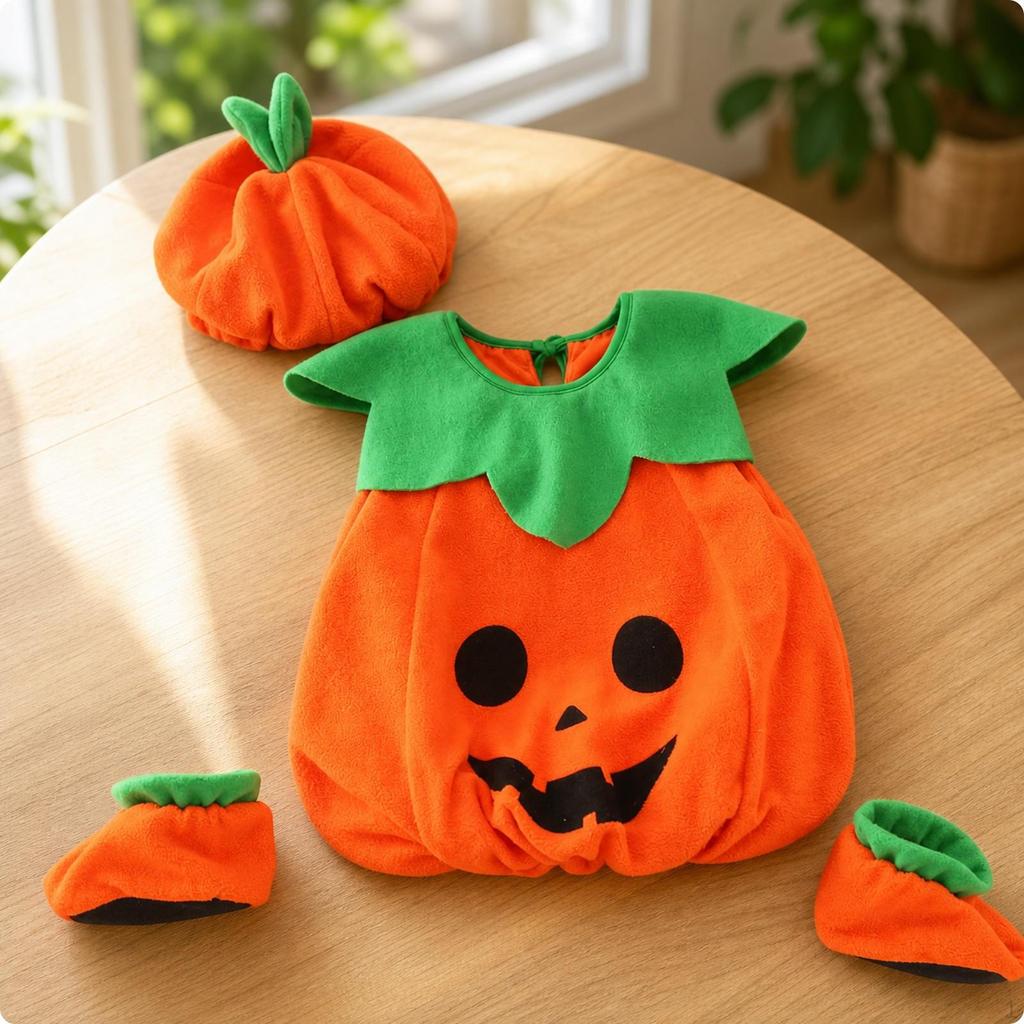 Pumpkin Costume Comfortable Apparel Long-Lasting for Dress-up, Parties, Children
