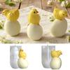 Standing Chick DIY Easter Egg Silicone Mold Candle Making Kit for Scented Plaster Resin Crafts