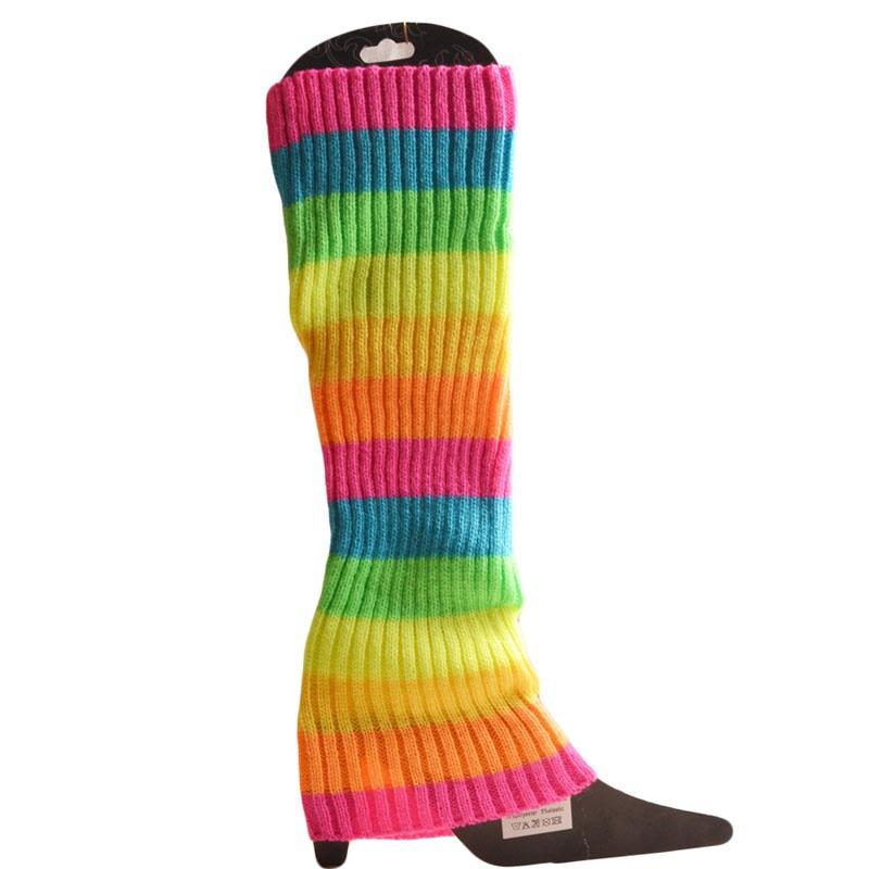 

Женские неоновые гетры в рубчик, вязаные шерстяные длинные носки-ботинки, спортивные аксессуары для йоги и танцев YSX