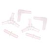 10Pcs Aquarium Airline Tubing Connectors Plastic Valve Joints Fish Tank Transparent Air Tube Adapters For 4Cm Id Air Line Hose