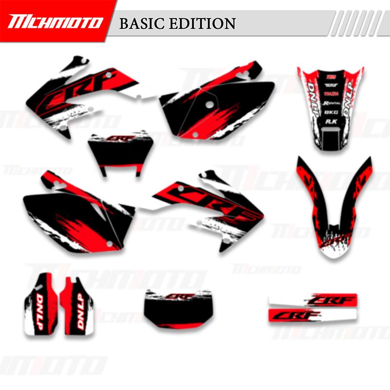 

MCHMFG Комплект наклеек с графическим фоном для Honda CRF250X 2004 2005 2006 2007 CRF 250X 2008 2009 2010 2011 2012- A without number